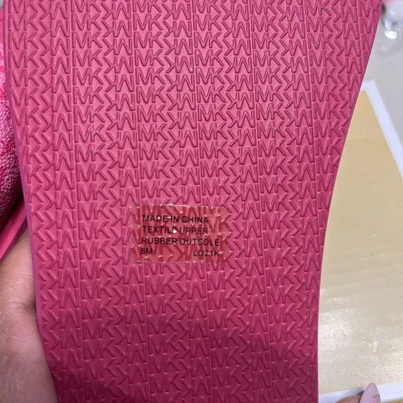 Michael Kors Fuchsia Slide Sandals - Picture 6 of 7